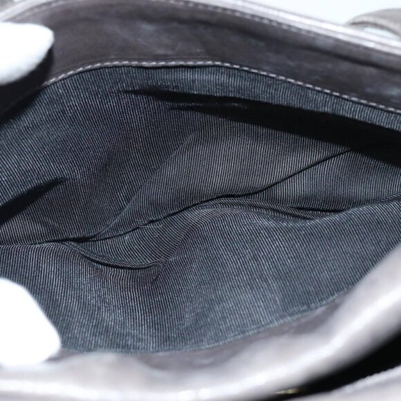 BALLY Shoulder Bag Leather Gray Auth yb580 - Picture 13 of 16